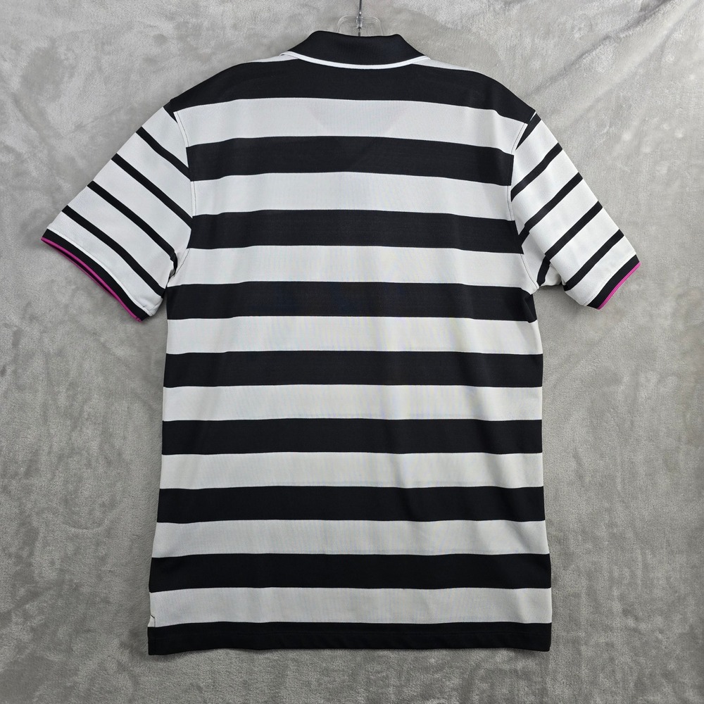 G/FORE Black and White Striped Polo Shirt - Picture 8 of 9